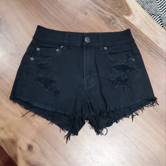 AEO- Hi-Rise Festival Fringe Shorts-Rare- NWT- Size 00 - Picture 7 of 15